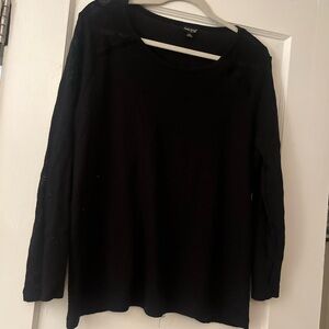 Lucky Brand Black Long Sleeve Tee